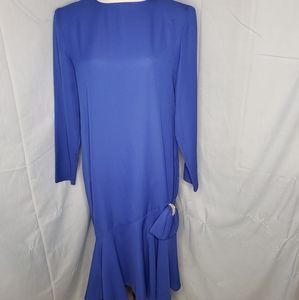 Vintage Blue Assymetrical High Low Dress